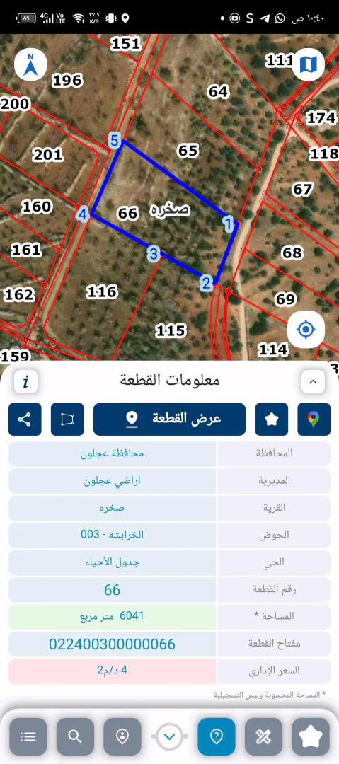 أرض في قطعة ارض للبيع عجلون مساحة 6 دونمات  - 55,000 دأ - صورة 1
