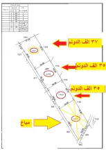 أرض - مادبا - بداية طريق ماعين الرئيسي خلف محطة بترول  - 122500 دأ