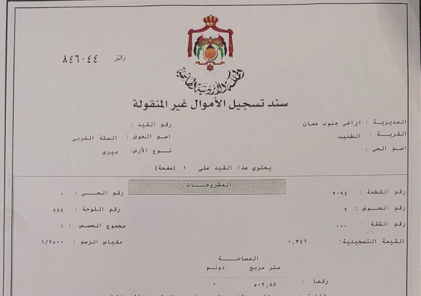 أرض في الطنيب قطعتين متلاصقات مساحة دونم - 55,000 دأ - صورة 1