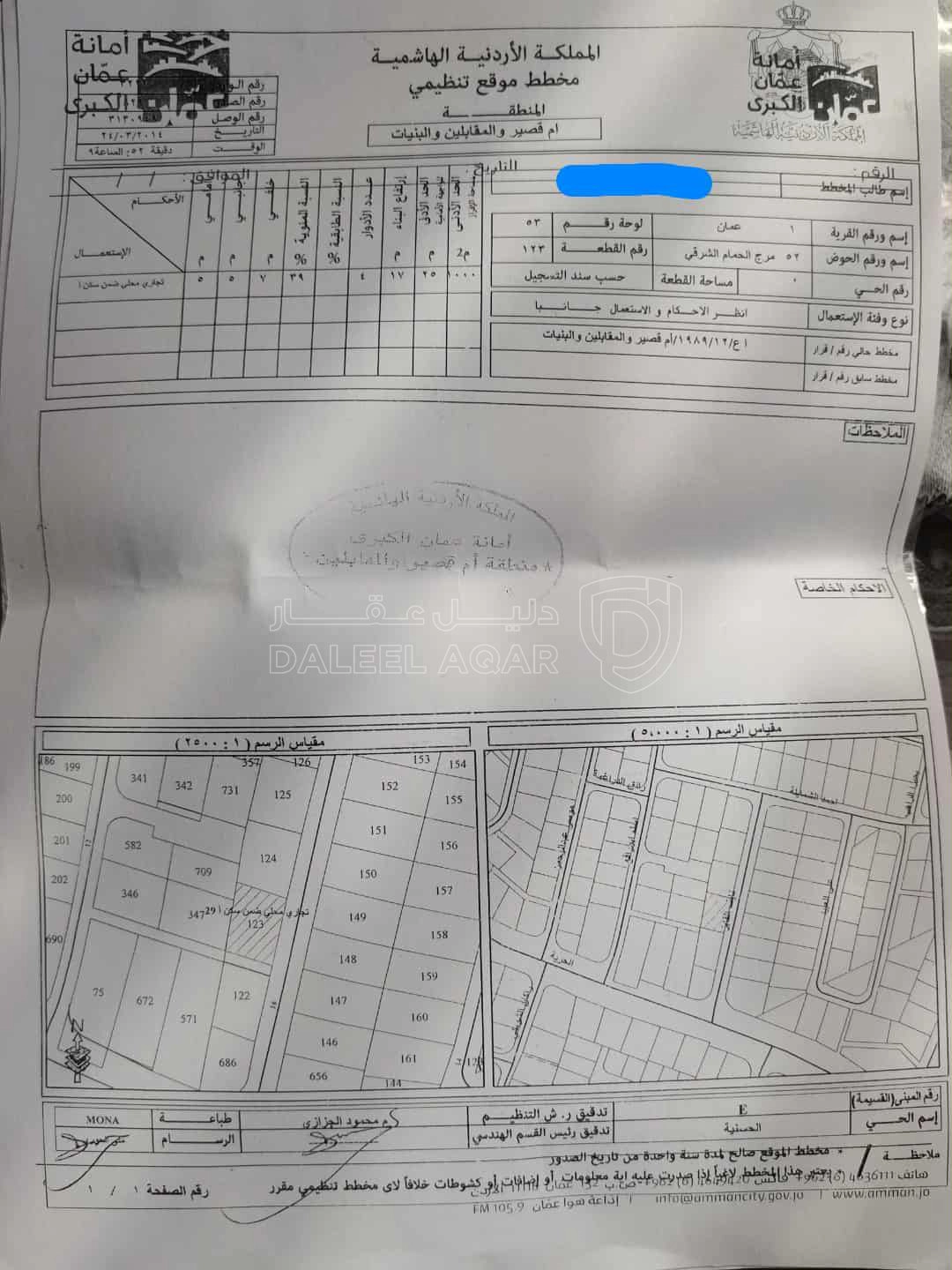 أرض في شارع نايف الفايز  - 450,000 دأ - صورة 1
