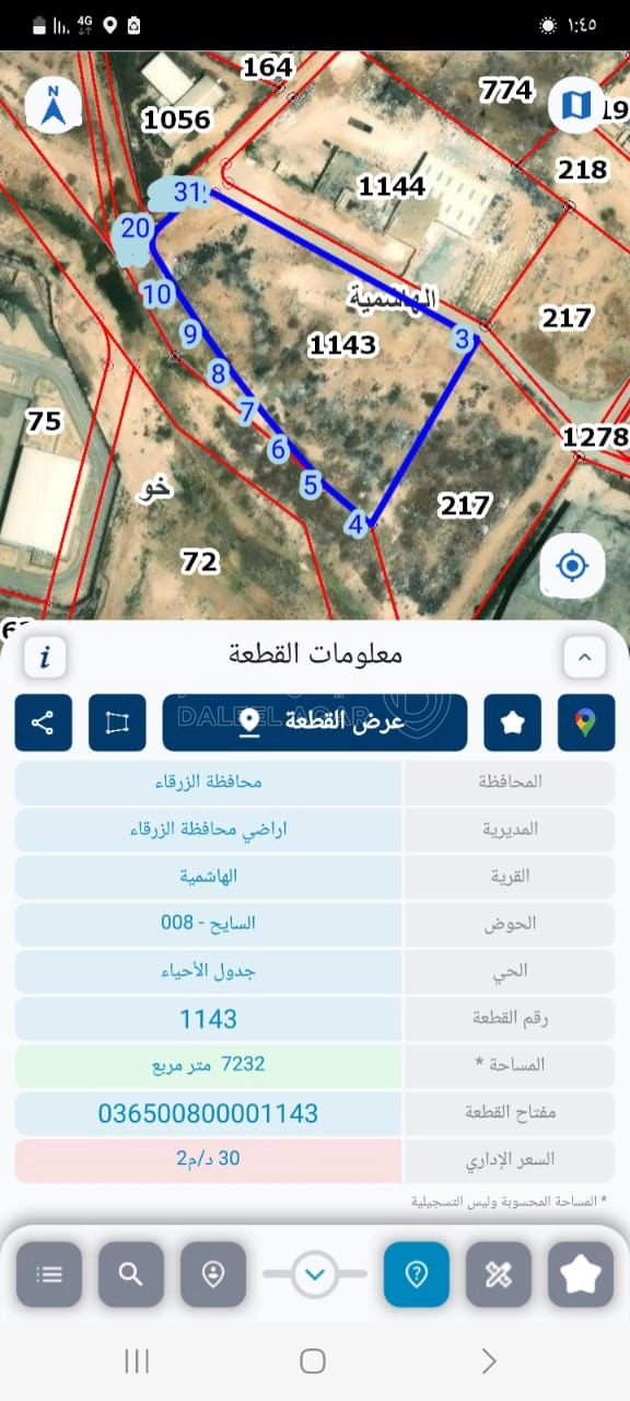 أرض في الزرقاء - قرية الهاشمية - 166,336 دأ - صورة 1