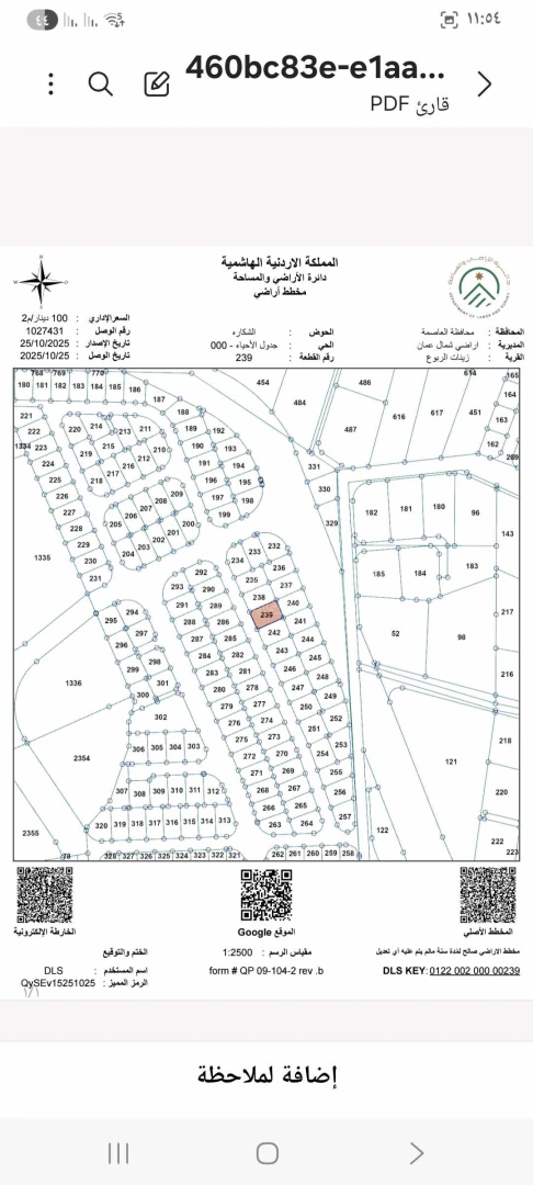 أرض في عمان شفا بدران زينات الربوع - 53,000 دأ - صورة 1