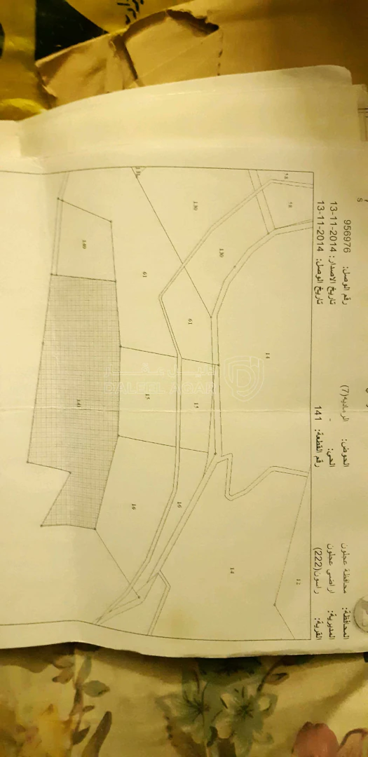 أرض في عجلون سوس راسون - 125,000 دأ - صورة 1