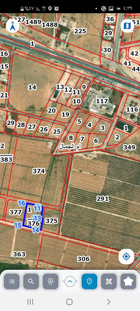 أرض في المفرق ام الجمال روضة الاميرة بسمة  - 9,000 دأ - صورة 1