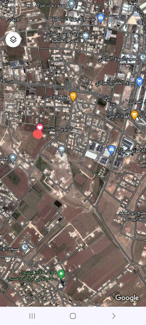 أرض في عمان جاوا قرية نافع خريبة السوق - 48,000 دأ - صورة 1