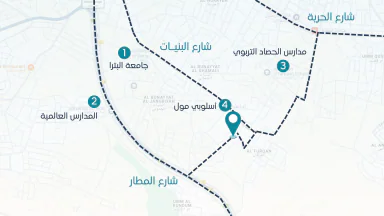 أرض في البنيات بالقرب من شارع البنيات - 85,000 دأ - صورة NaN