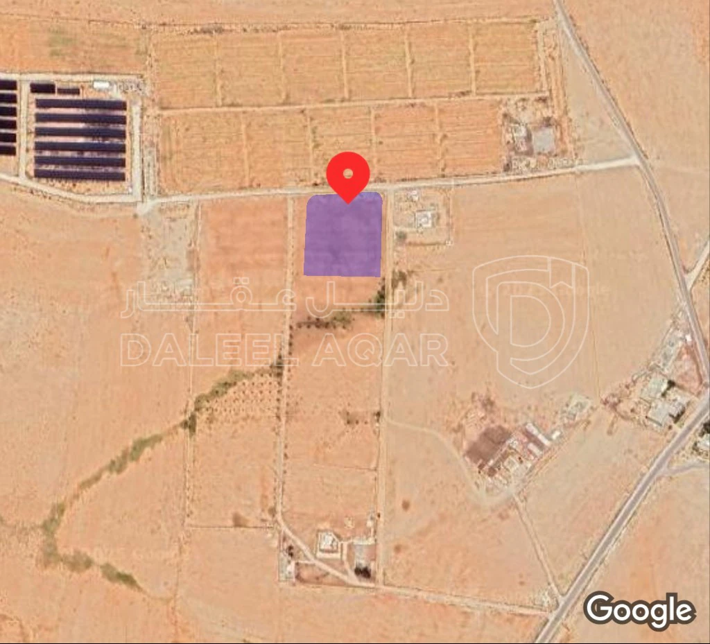 أرض في قرية ارينبه الغربيه حوض الجنوبي تبعد ٣ دقائق عن الطريق الصحراوي  - 27,000 دأ - صورة 1