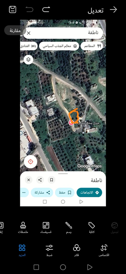 أرض في ناطفه مطله على مستشفى بديعه ومستشفى بسمه  - 26,000 دأ - صورة 1