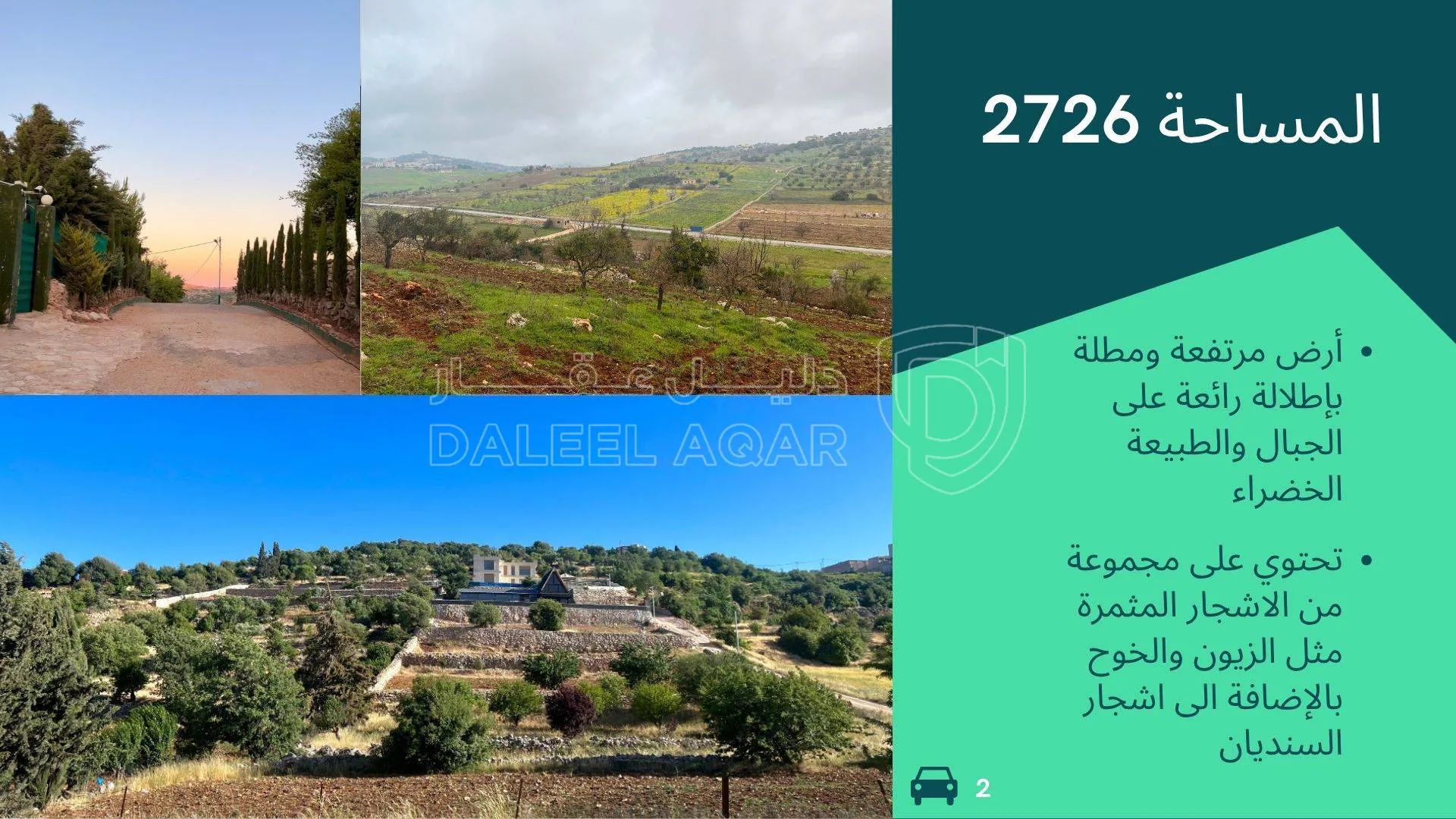 أرض في ارض للبيع في عجلون عبين - 60,000 دأ - صورة 1