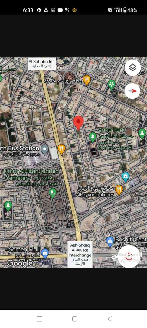 أرض في قطعة أرض للبيع مقابل مجمع الجنوب  - 110,000 دأ - صورة 1