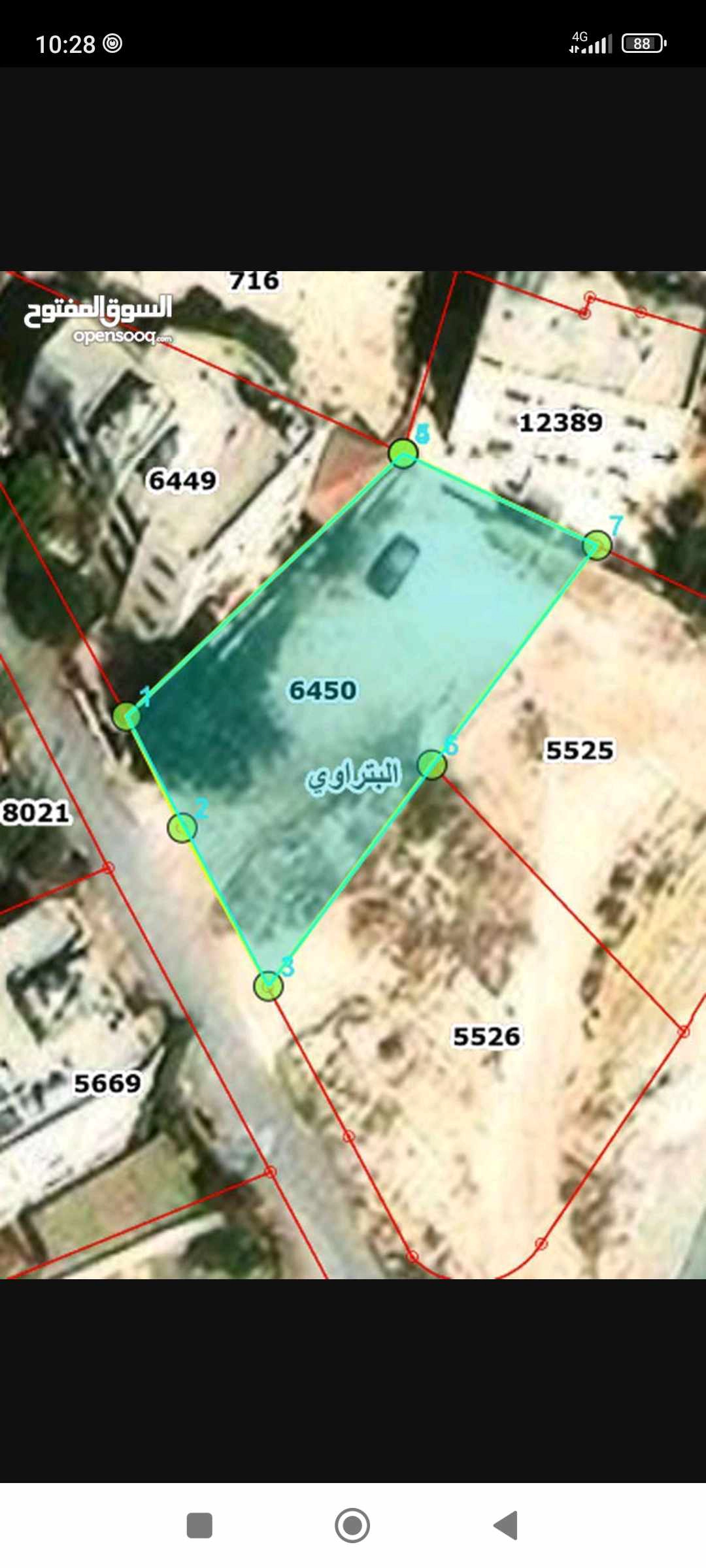 أرض في أرض البتراوي الجنوبي  - 53,100 دأ - صورة 1