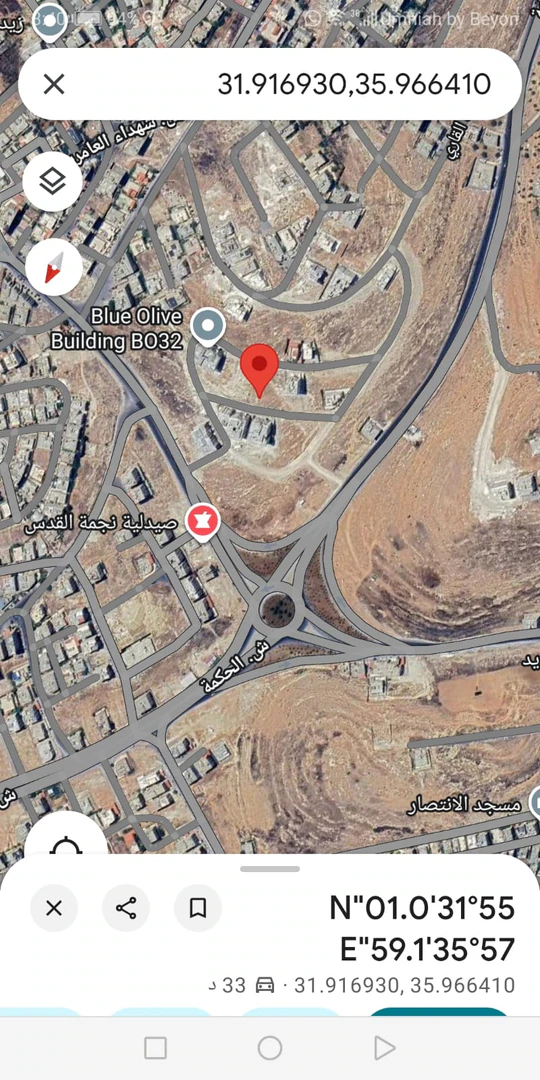 أرض في ابو علندا قرب دوار البنزين وقرب إسكان الكهرباء - 55,000 دأ - صورة 1