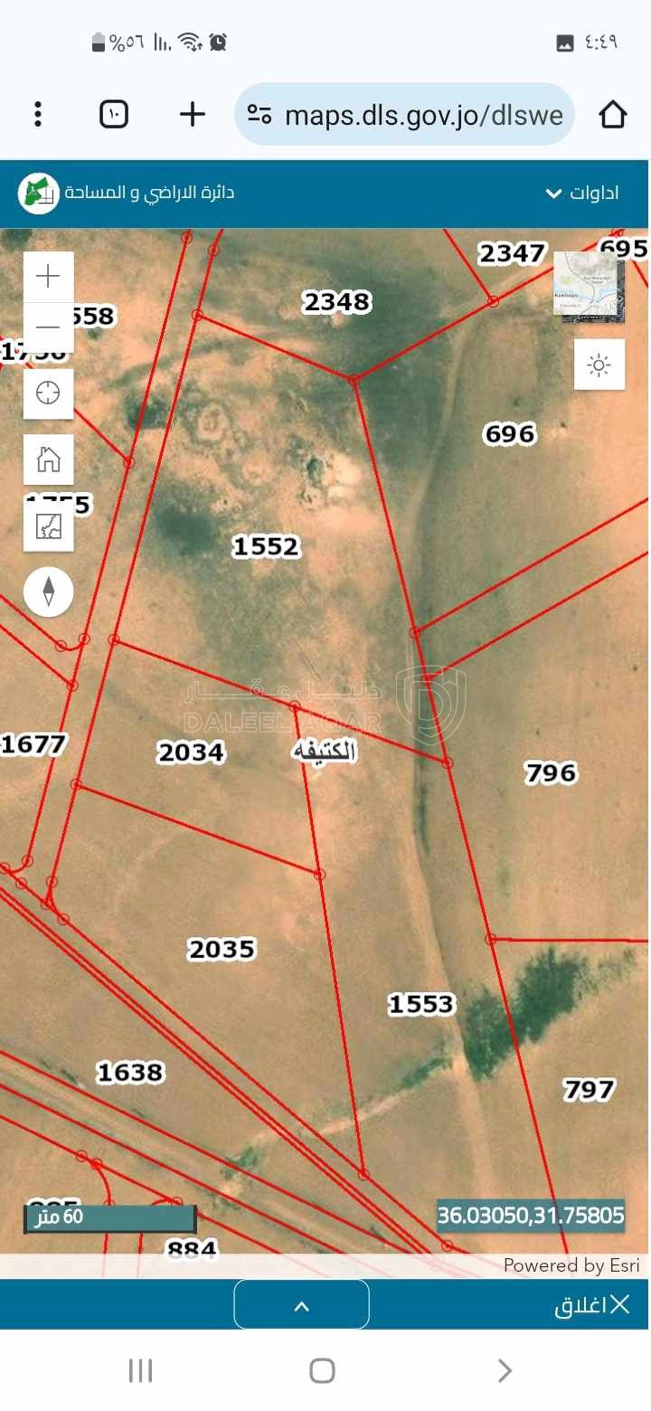 أرض في 2 دنم للبيع بسعر٨٠٠٠ لدنم مشترك محدد - 14,000 دأ - صورة 1
