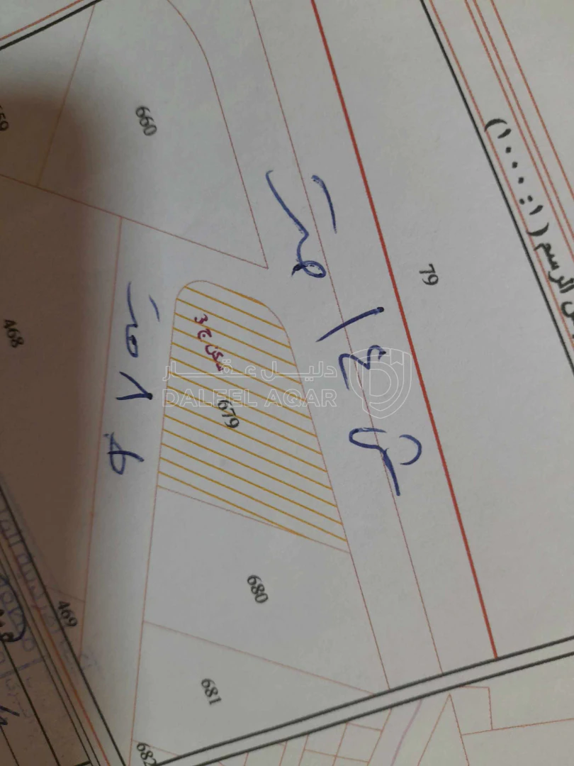 أرض في عمان جاوا قرية نافع خريبة السوق - 48,000 دأ - صورة 1