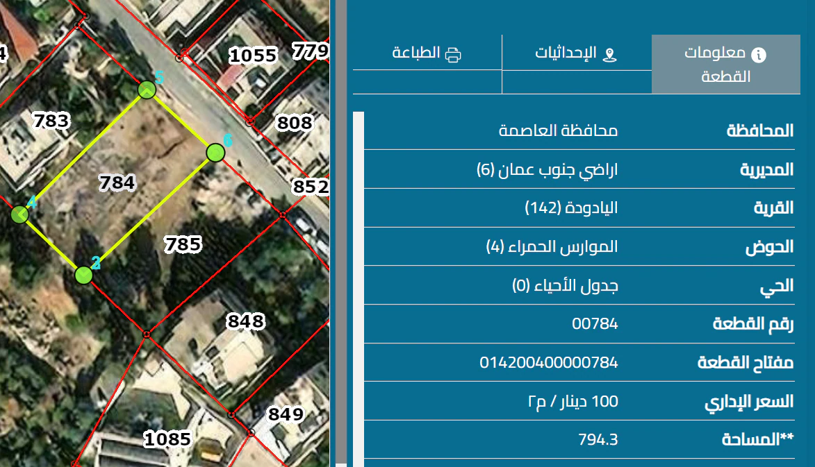 أرض في ارض سكنية للبيع في اليادودة - 78,000 دأ - صورة 1