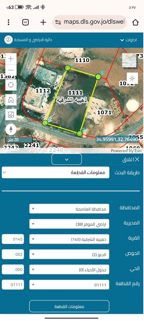 أرض في الذهيبة الشرقيه  - 24,000 دأ - صورة 1