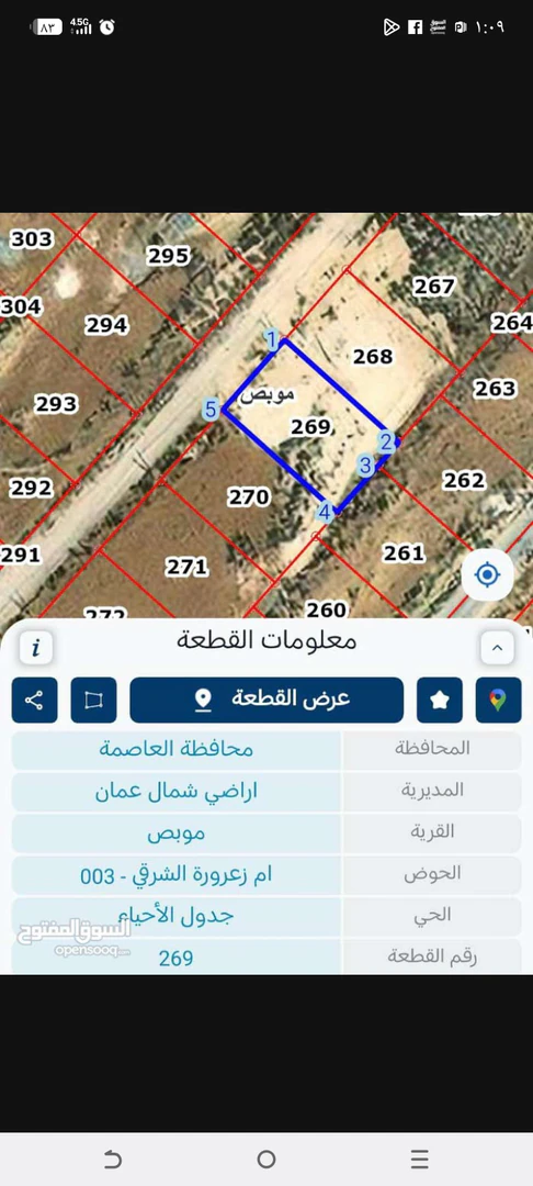 أرض في شارع الاردن مقابل جامعة عمان العربية المفتوحه - 50,000 دأ - صورة 1