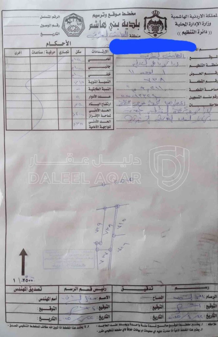 أرض في المفرق لواء البادية الشمالية الشرقية قرية الهاشمية الشرقية طريق عمان بغداد الدولي  - 11,500 دأ - صورة 1