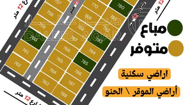 أرض - ارض بالموقر / منشية القضاة ، بمساحة 750 متر سكن ب  - 12000 دأ