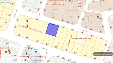 أرض - أرض مساحة 1050- عبدون بالقرب من تاج مول - 1050000 دأ