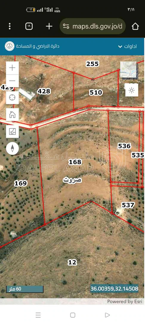 أرض في بيرين / صروت – أم خشيبة الشمالي - 120,000 دأ - صورة 1