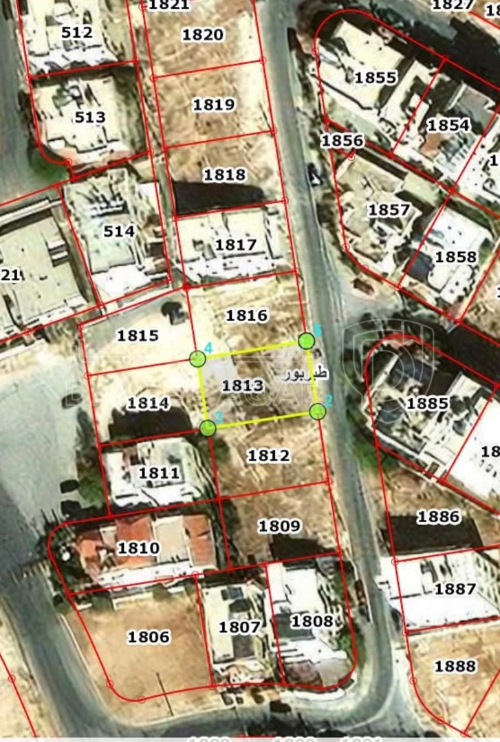 أرض في طبربور  دوار النخيل قرب فندق القوات المسلحة  - 65,000 دأ - صورة 1