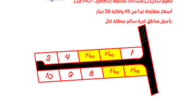 أرض في قرية سالم/ شاكر الجنوبي - 40,000 دأ - صورة NaN