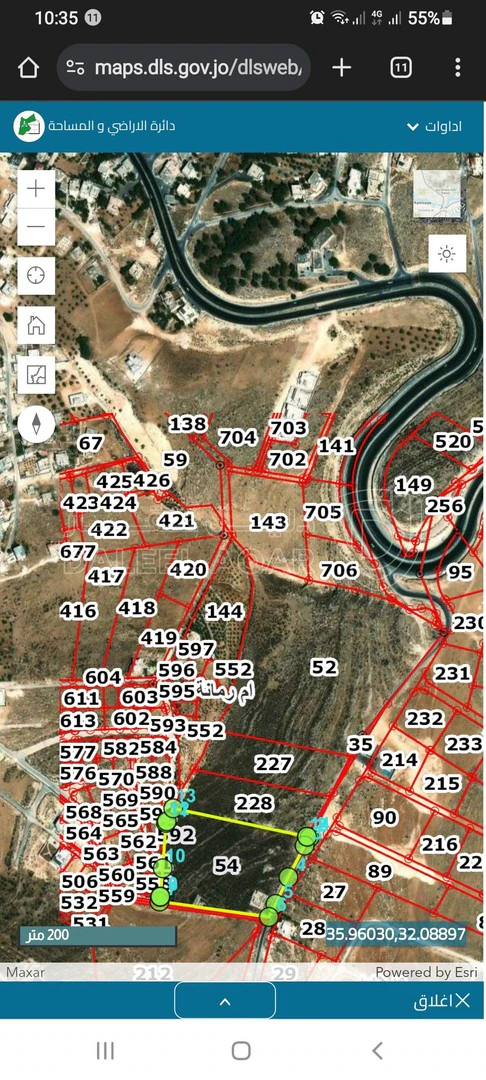 أرض في ارض في الزرقاء قرية ام رمانة - 900,000 دأ - صورة 1