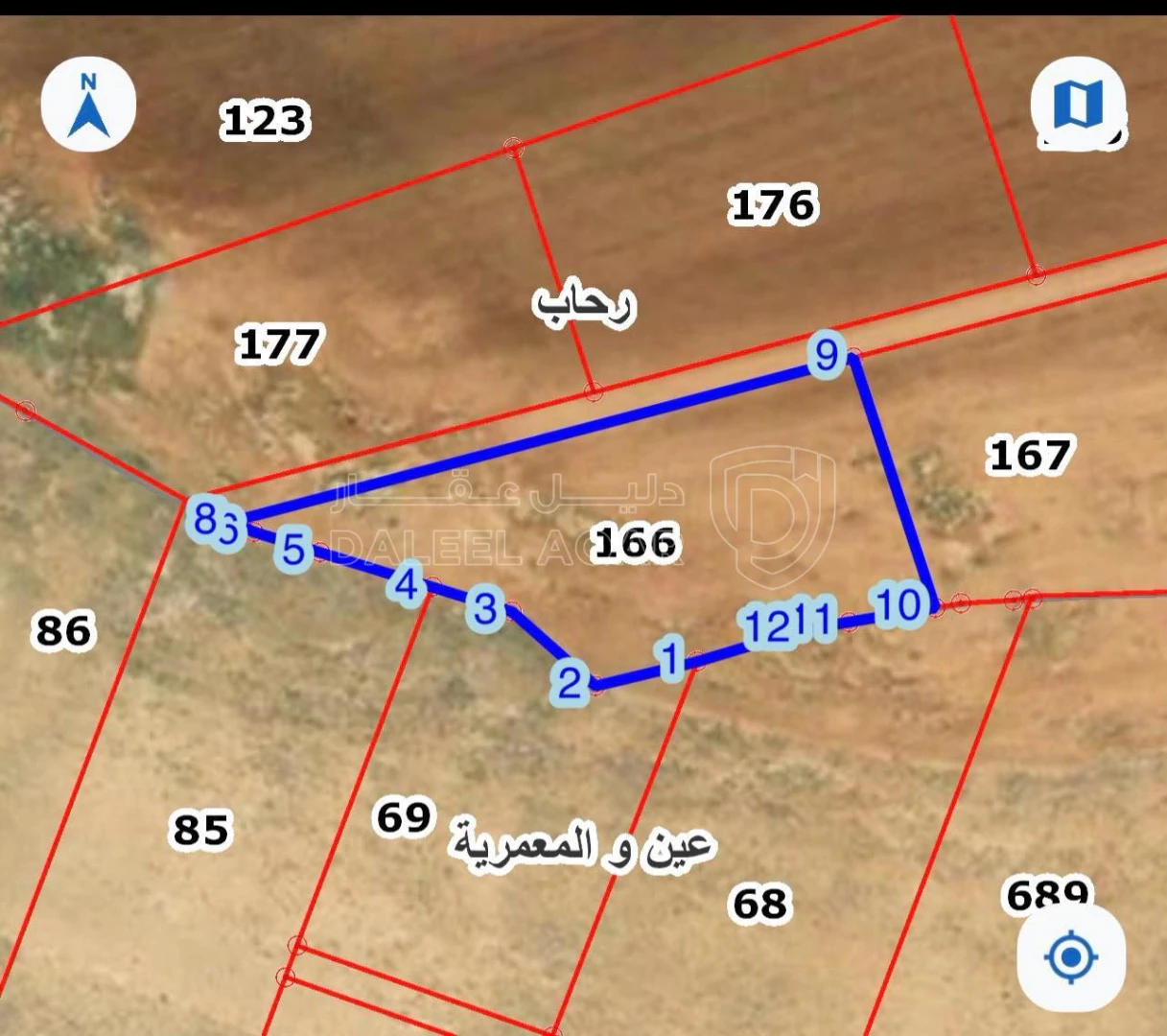 أرض في رحاب.  - 52,000 دأ - صورة 1