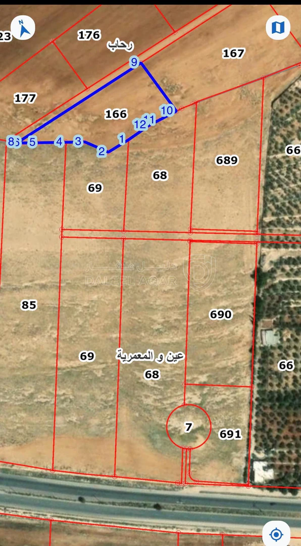 أرض في رحاب.  - 52,000 دأ - صورة 1