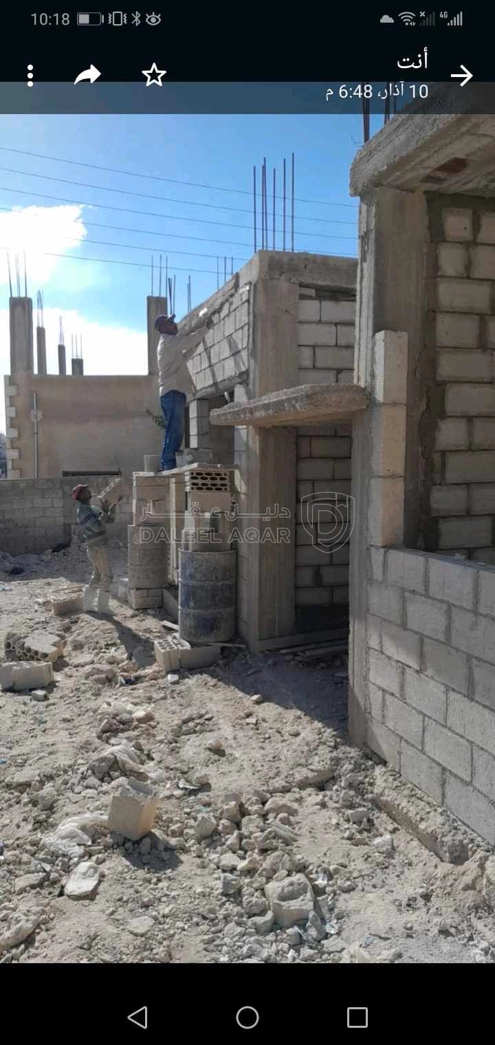 أرض في المغيرات المريزقه بجانب المسجد الإبراهيمي محاطه بسور وعليها بناء غير مكتمل - 30,000 دأ - صورة 1