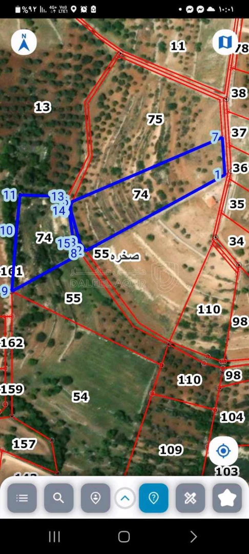 أرض في عجلون صخرة  - 78,676 دأ - صورة 1