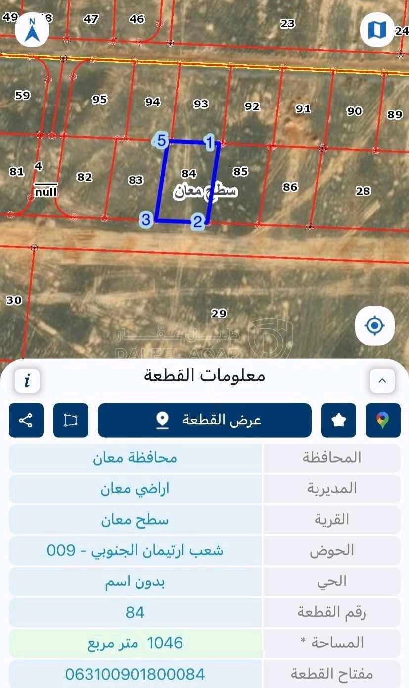 أرض في معان  - سطح معان -قرب استراحة أبو نواس - 15,000 دأ - صورة 1