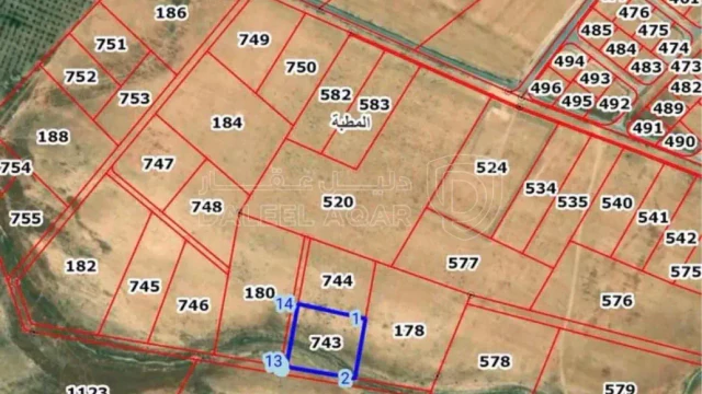 أرض في اراضي الموقر المطبة كاش او اقساط  - 22,000 دأ - صورة 1