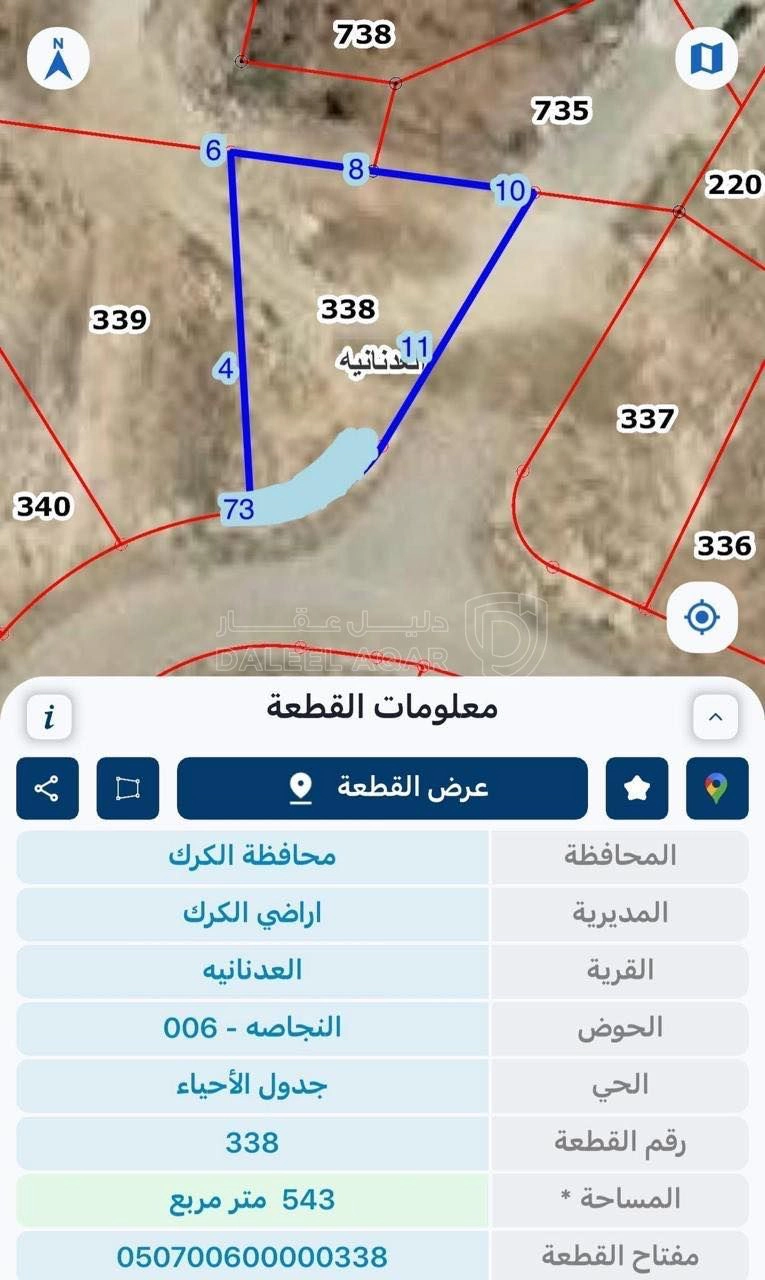 أرض في الكرك العدنانيه حي النجاصه - 12,750 دأ - صورة 1