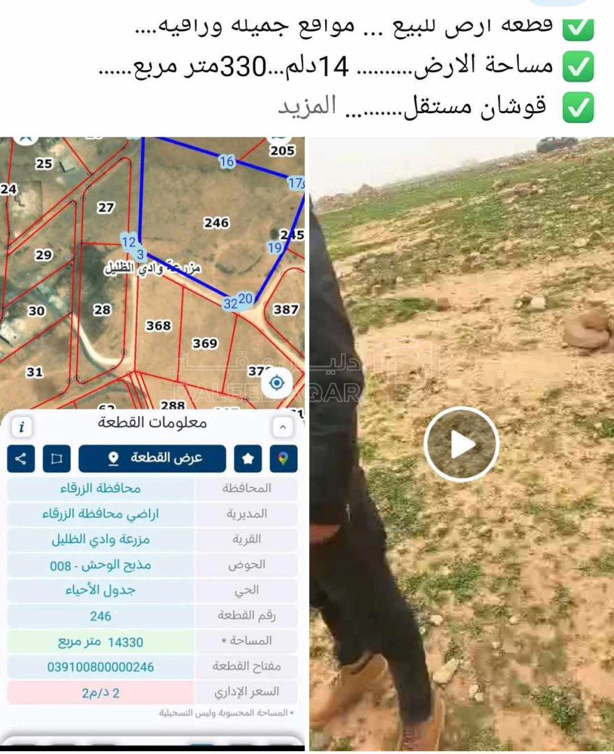 أرض في قرية الفيصلية شرق بلعما - 43,000 دأ - صورة 1