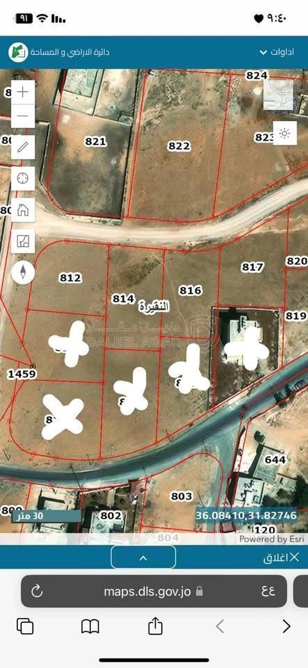 أرض في الموقر النقيره سكن ب  - 25,000 دأ - صورة 1