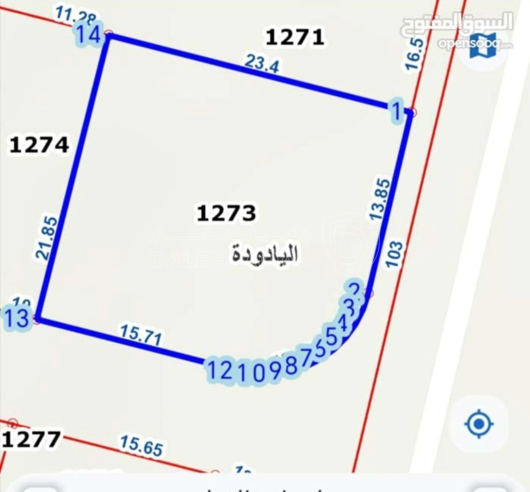 أرض في اليادودة إسكان أشكو  - 70,000 دأ - صورة 8