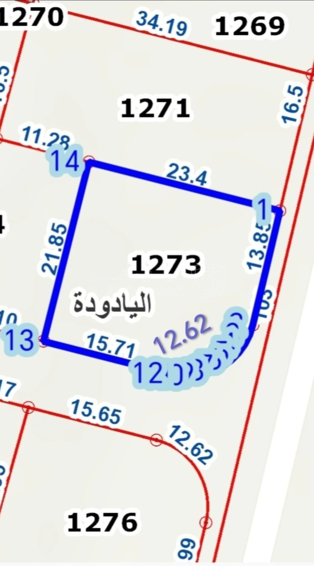 أرض في اليادودة إسكان أشكو  - 70,000 دأ - صورة 5