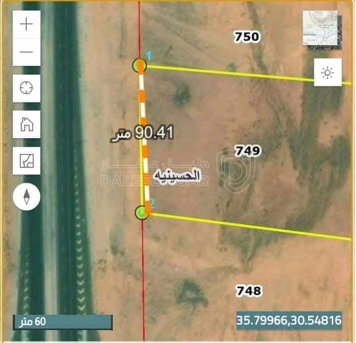 أرض في الحسينيه معان  - 3,000 دأ - صورة 1