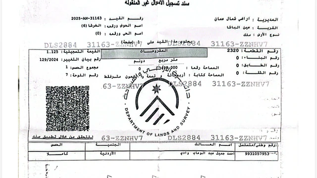 أرض - عمان الحرشا عين الباشا شارع العشرين - 54000 دأ