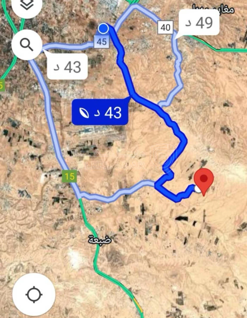 أرض في ارض للبيع مسترة الفالج على شارعين  - 22,000 دأ - صورة 1