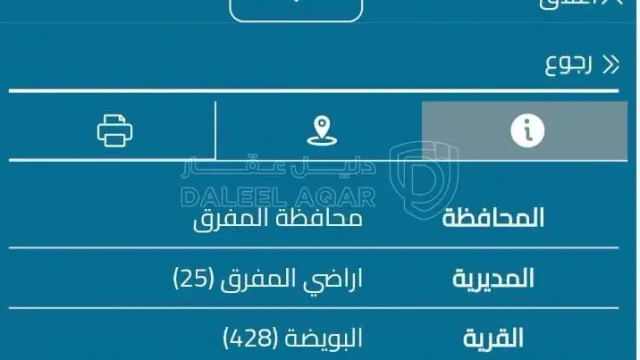 أرض في المفرق البويضه  - 25,000 دأ - صورة 1