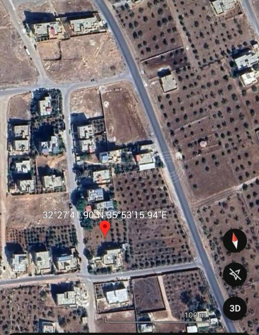 أرض في الحصن طريق كتم حوض المراح وأم الغزلان - 49,000 دأ - صورة 1