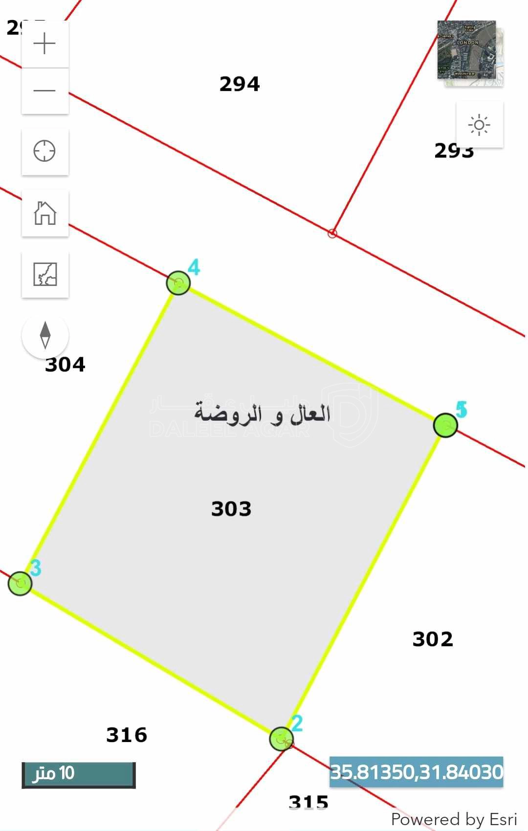 أرض في ناعور - ابوغزلان - قرب مسجد أبوبكر الصديق - 60,000 دأ - صورة 1