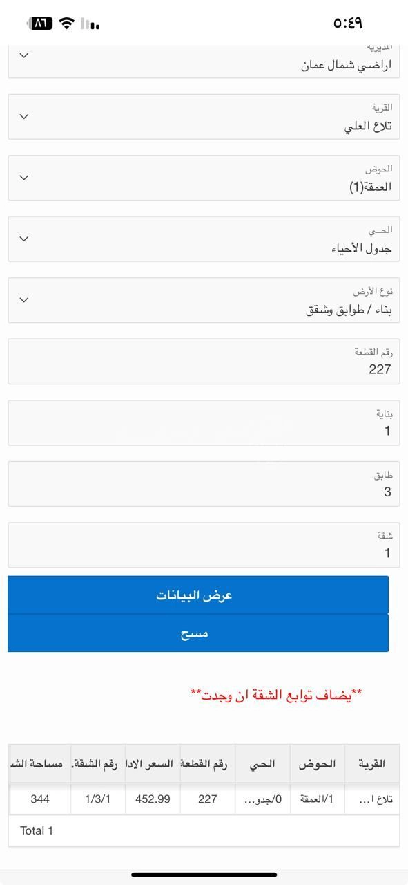 شقة في شارع حسين فلاح الياصجين - 125,000 دأ - صورة 1