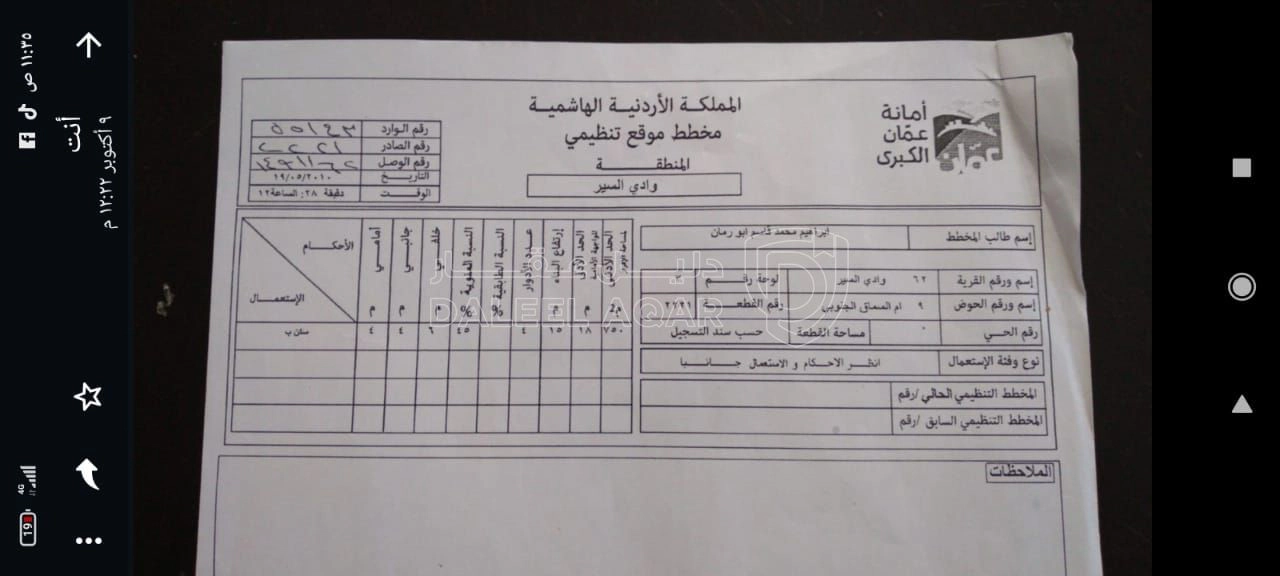 أرض في الدوار السابع شارع عبد الله غوشة - 350,000 دأ - صورة 1
