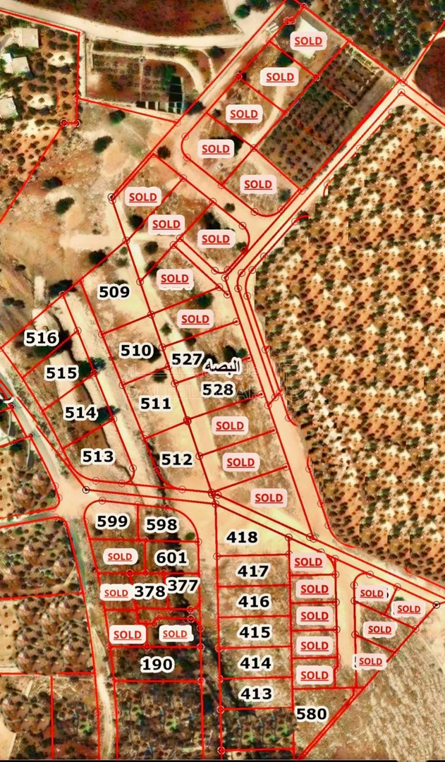 أرض في اراضي غرب عمان ضواحي بدر الجديدة - 55,000 دأ - صورة 1