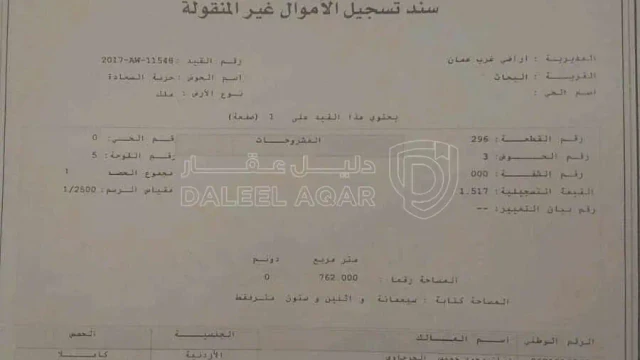 أرض - ابو السوس - 150000 دأ