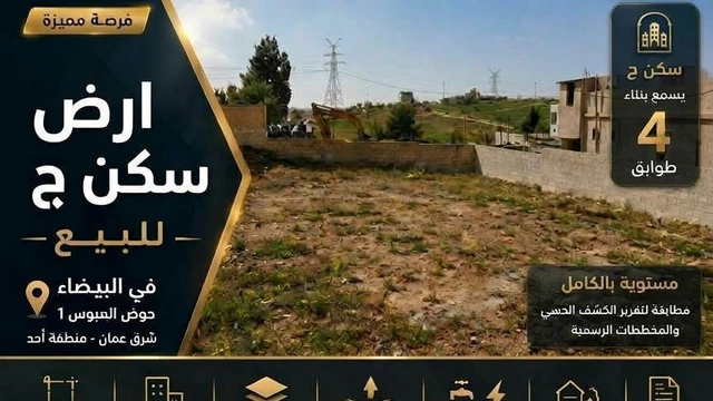 أرض في منطقة البيضاء أراضي شرق عمان / منطقة أحد - 33,000 دأ - صورة NaN